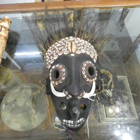 CARVED WOODEN PNG MASK H.350mm