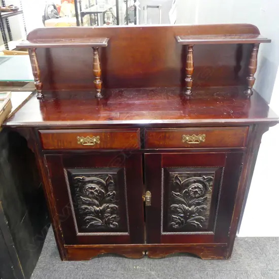 EDWARDIAN MAHOGANY CHIFFONIER 1215x460x1260mm