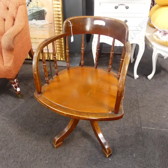 c1900 AMERICAN DOUGLAS SWIVEL OFFICE CHAIR H.750mm