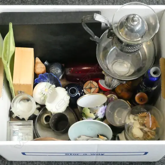 ASST POTTERY, GLASS, CLOISONNE etc (FAULTS)