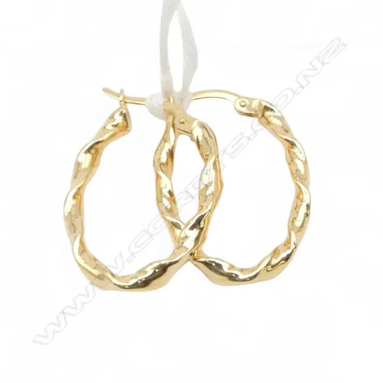 18CT GOLD HOOP EARRINGS 2.18gms
