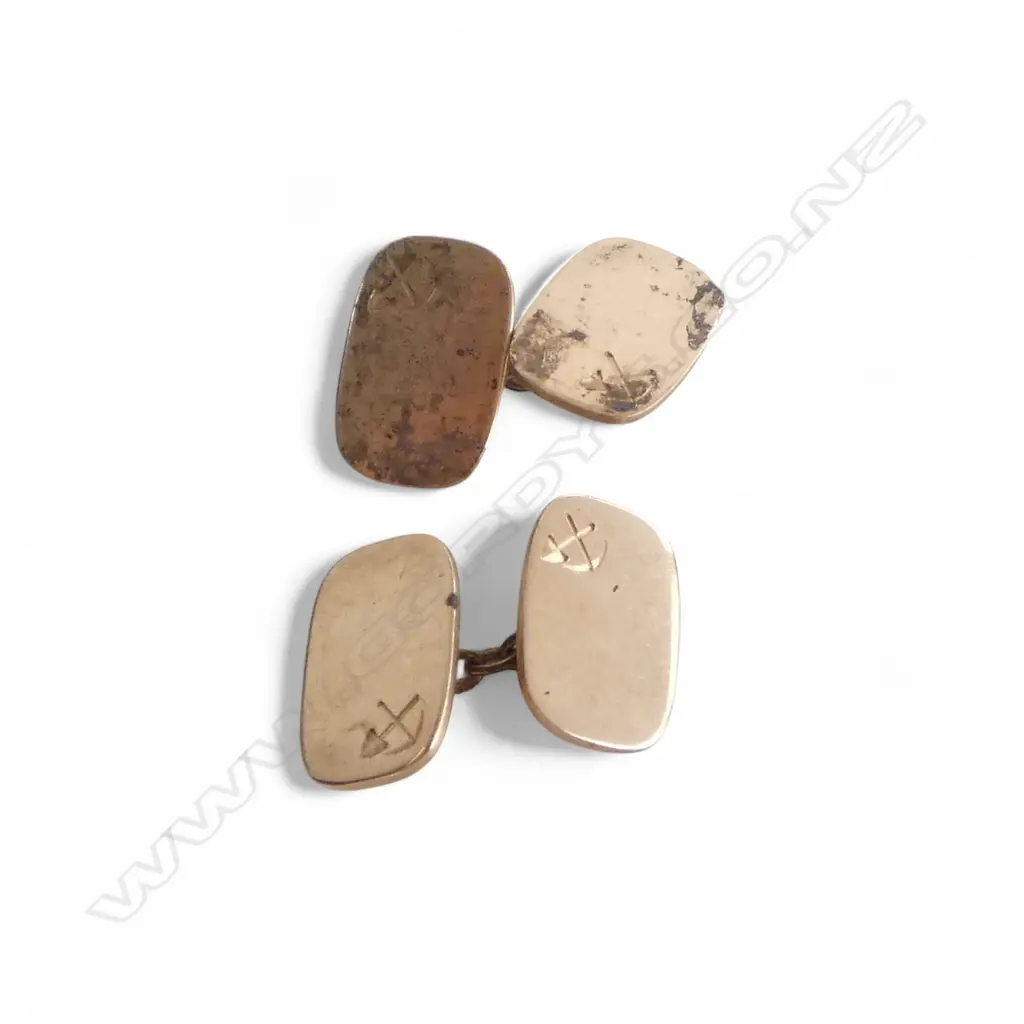 PR 9CT CUFFLINKS, 9.3gms Image 1++
