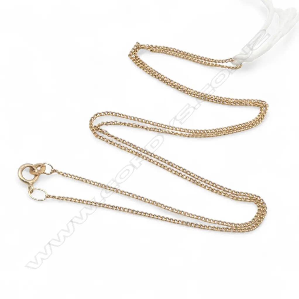 9ct GOLD FINE ITALIAN CHAIN L.430mm 1.42gms Image 1++