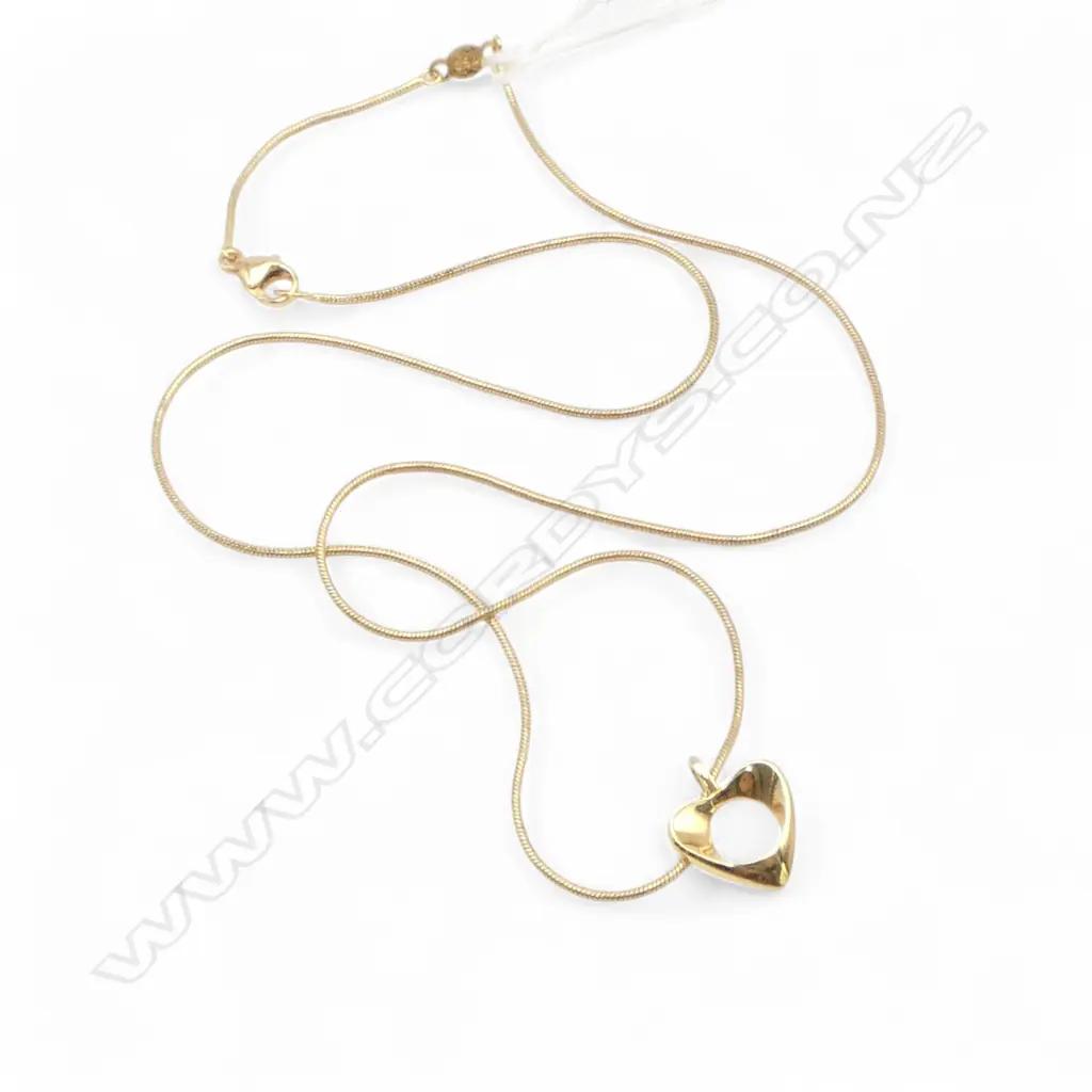 GEORG JENSEN 18CT GOLD CHAIN AND PENDANT 5.65gms with box Image 1++