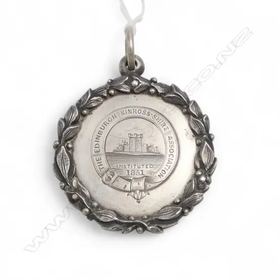 1852 SILVER 'THE Edinburgh KINROSS-SHIRE ASSOC' SCHOLAR MEDAL to A. Chisholm. Cast frame 19.3gms