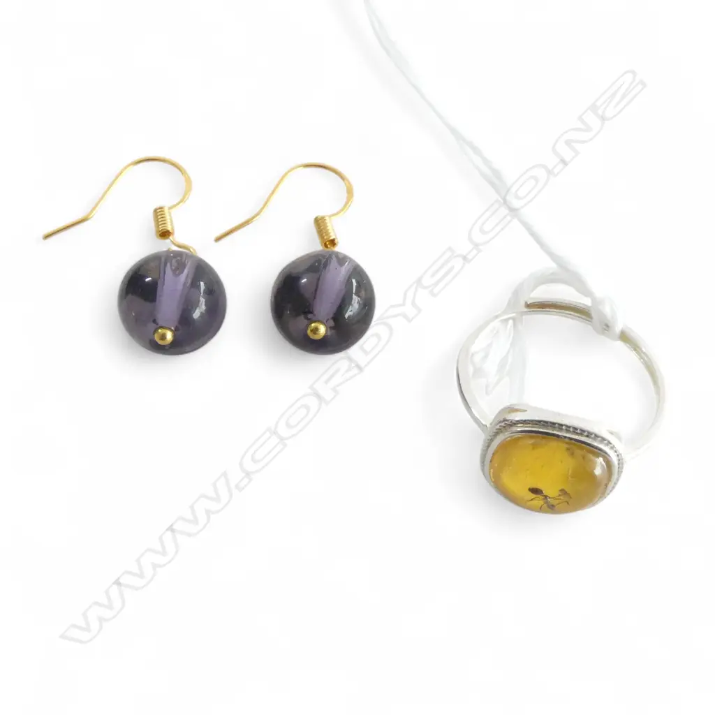 925 RING w. ANT + PR EARRINGS Image 1++