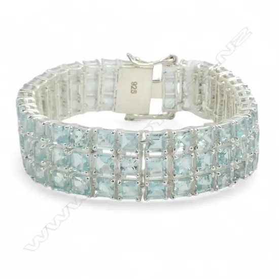 SILVER & TOPAZ MULTISTONE BRACELET