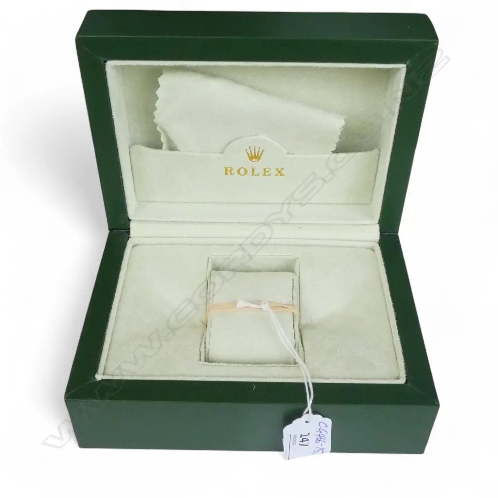 ROLEX GREEN LEATHER WATCH BOX W.180mm Image 1++