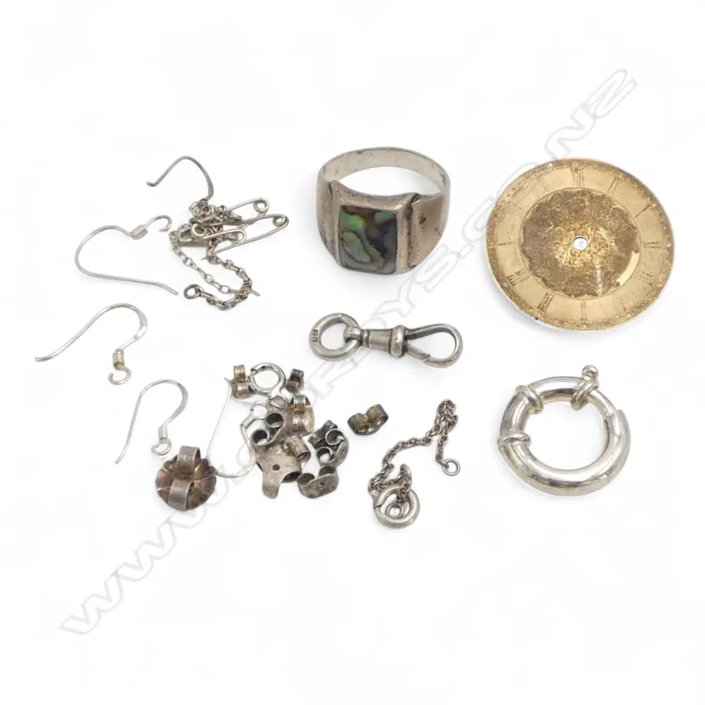 BAG OF ASST SILVER JEWELLERY PCES 21gms Image 1++