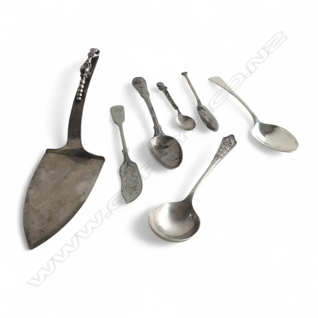 7 PCES SILVER CUTLERY (3 925 184gms, 2 EURO 800? 49gms, 2 EP) Image 1++
