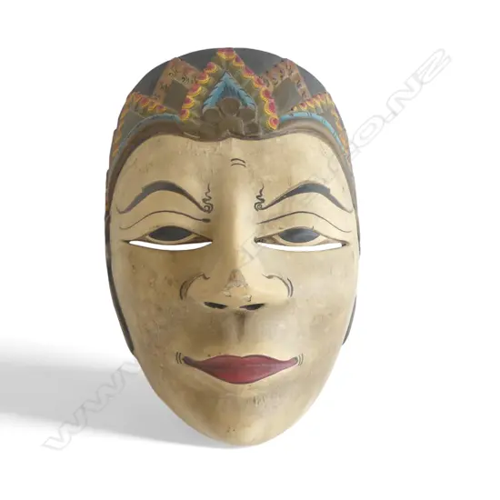 VINTAGE TOPENG JAVA DANCE MASK, H.200mm
