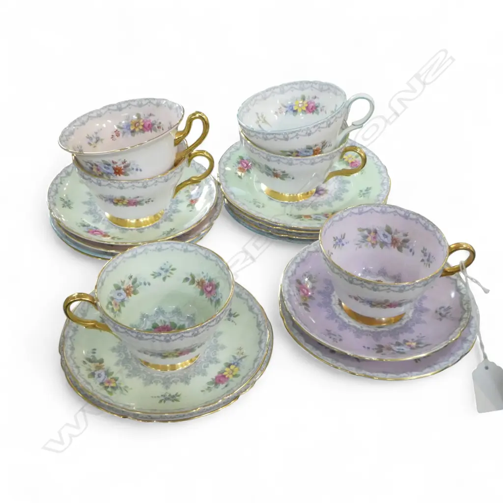 6 SHELLEY CHINA CSPS MIXED PATS Image 1++