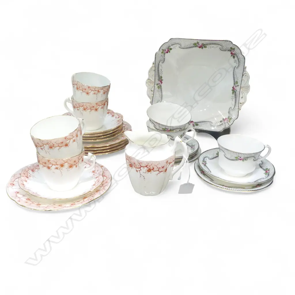 2 PART SHELLEY CHINA TEASETS Image 1++