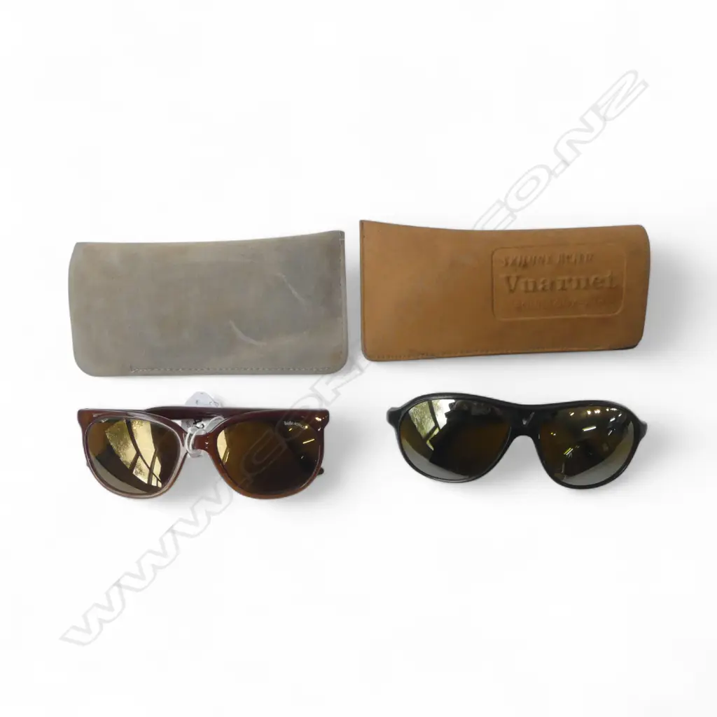 2 PRS FRENCH SUNGLASSES, BOLLE ACRYLEX, VUARNET, BOTH CASED Image 1++