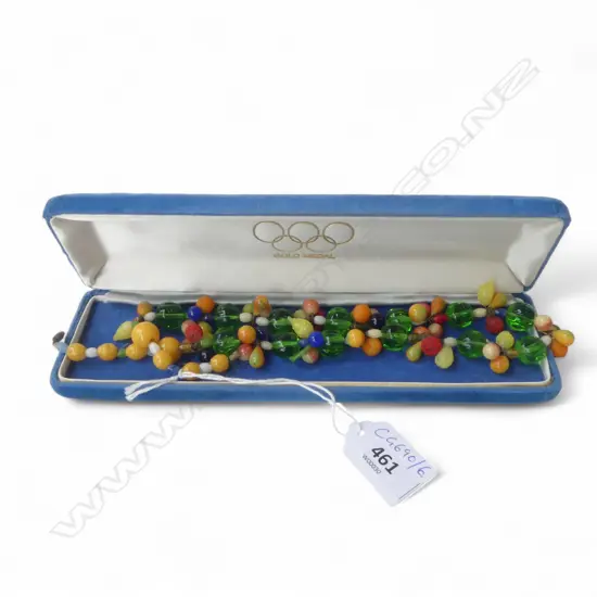 VENETIAN 'FRUIT SALAD' GLASS BEAD NECKLACE L.490mm