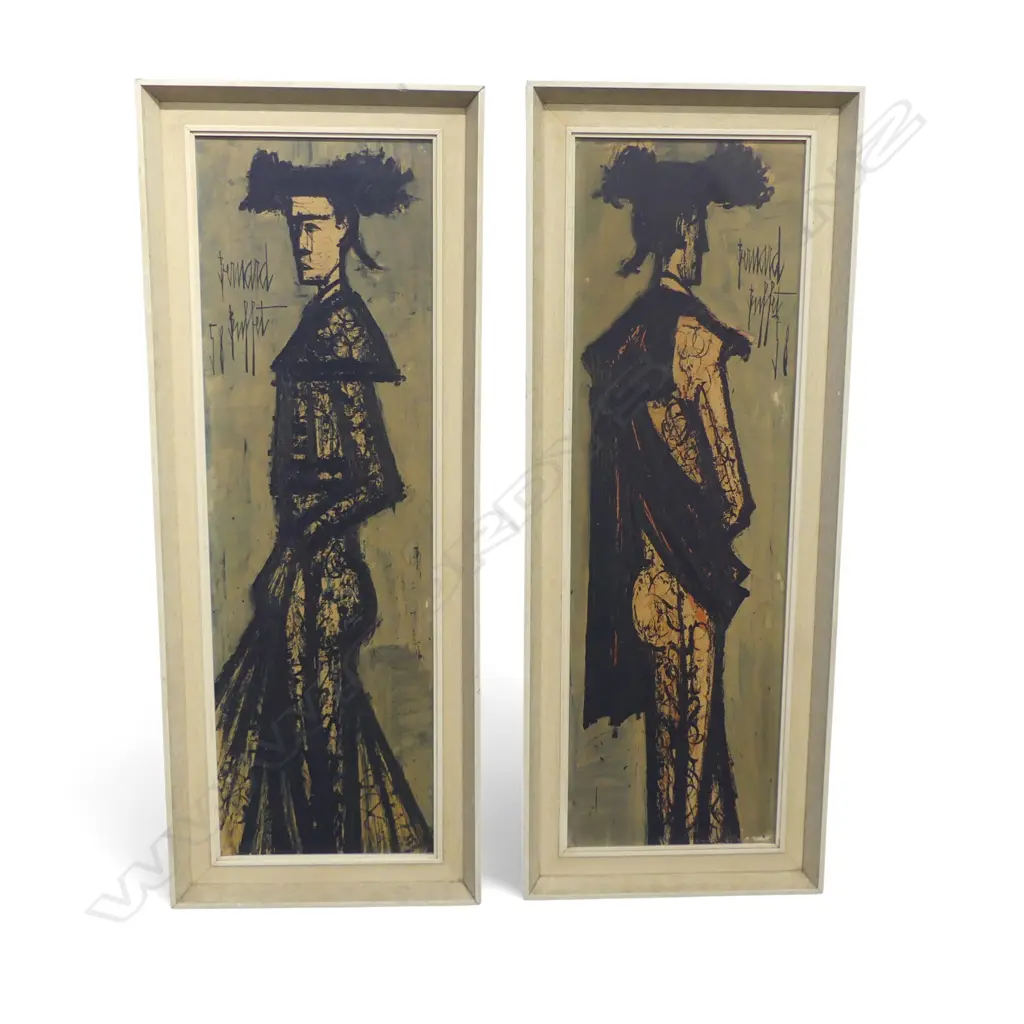 2 BERNARD BUFFET PRINTS 790x240mm Image 1++