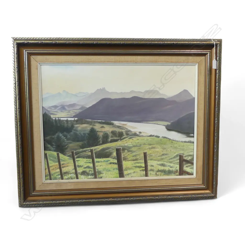 HARRY SANGL 'EVENING ON THE COROMANDEL RANGE' OIL ON BOARD '84 450x600mm Image 1++