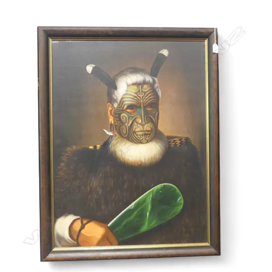 REPRODUCTION PRINT LINDAUER MR TE HAPUKU 1877 785x590mm