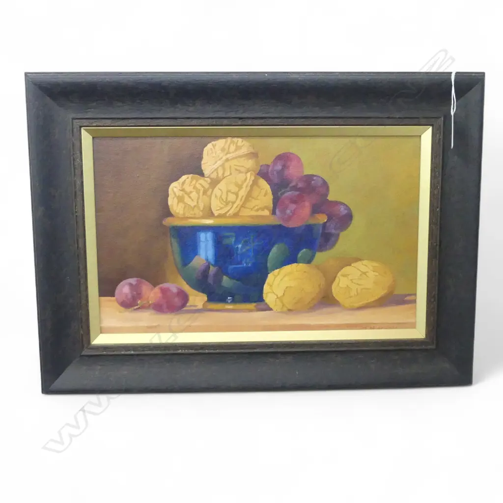 JIM MITCHELL 'GRAPE AND WALNUTS' OIL ON BOARD 195x320mm Image 1++