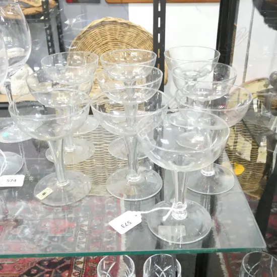 10 HOLLOW STEM CHAMPAGNE GLASSES H.115mm