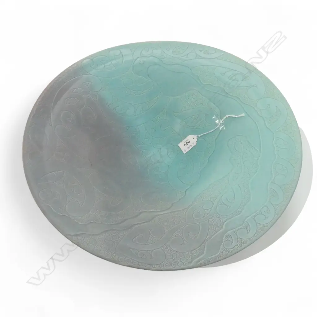 KEUM SUN LEE PALE FLARED BOWL w KORU DESIGNS, Dia.430mm, H.110mm Image 1++
