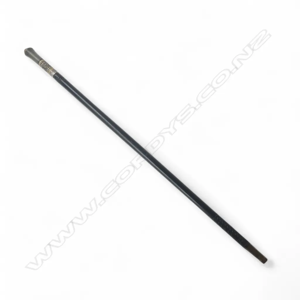 VINTAGE EBONISED SWORD STICK  Lion mask brass pommel. Pointed blade not sharp. L.900mm Image 1++