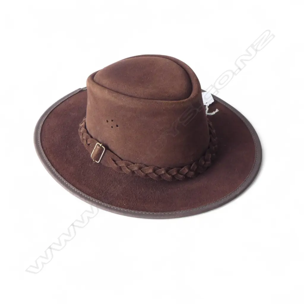 LEATHER SUEDE HAT size S Image 1++