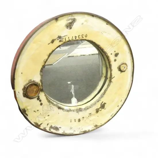 MIRROR w. RUSTIC OIL DRUM FRAME 580mm dia