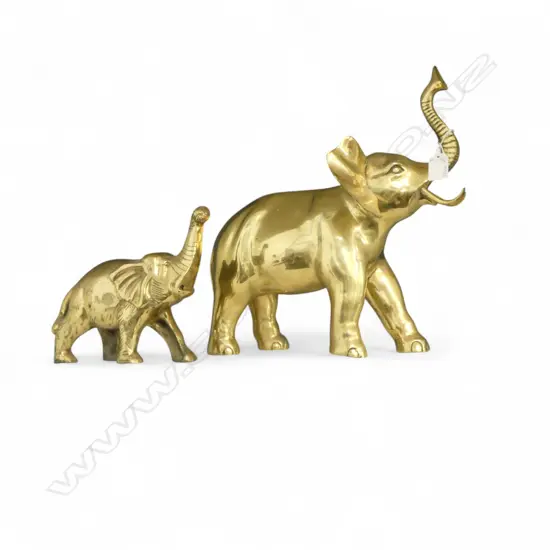 2 BRASS ELEPHANTS H.360mm
