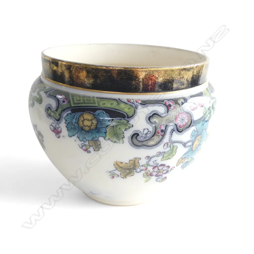 J. KEELING & Co BURSLEM 'TOKIO' PATTERN JARDINIERE H.200mm, 270mm dia Image 1++