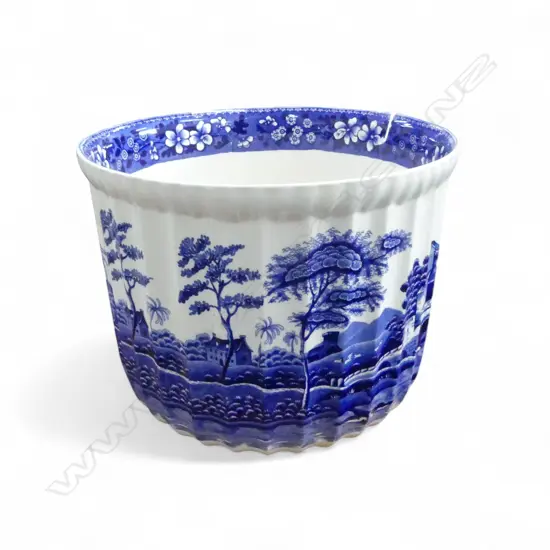 SPODE 'BLUE TOWER' JARDINIERE H.170mm, 210mm