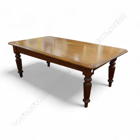 COLONIAL KAURI PLANK TOP DINING TABLE, FAULTS 2120x1175x780mm
