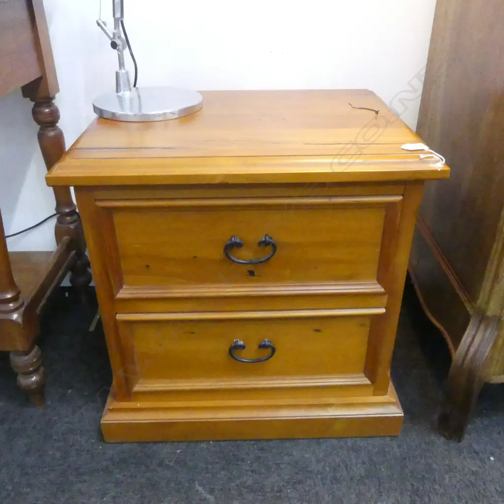 PR RECYCLED NZ TIMBER BEDSIDE DRAWERS - HORIZON FURNITURE CHRISTCHURCH 560x420x560mm Image 1++