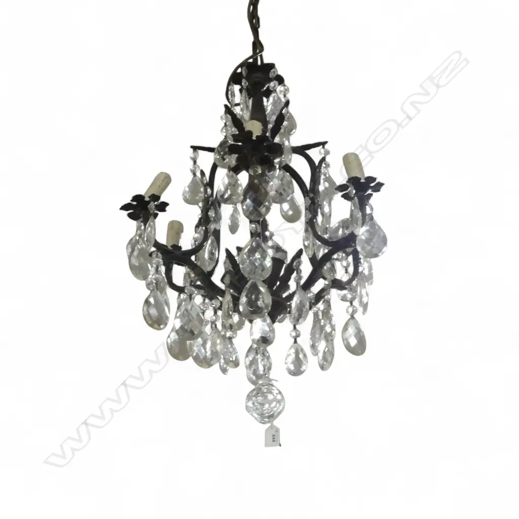 6 BRANCH CRYSTAL DROPLET CHANDELIER APPROX. DIA.500mm Image 1++