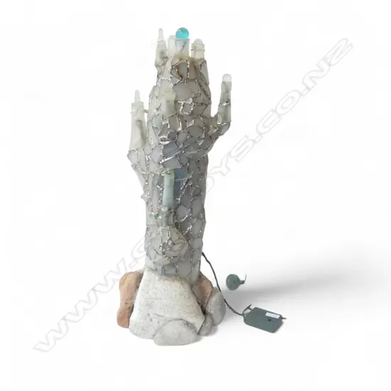 HAND CRAFTED GAUDI ESQUE SCULPTURAL LAMP OF MIXED MEDIA H.660mm