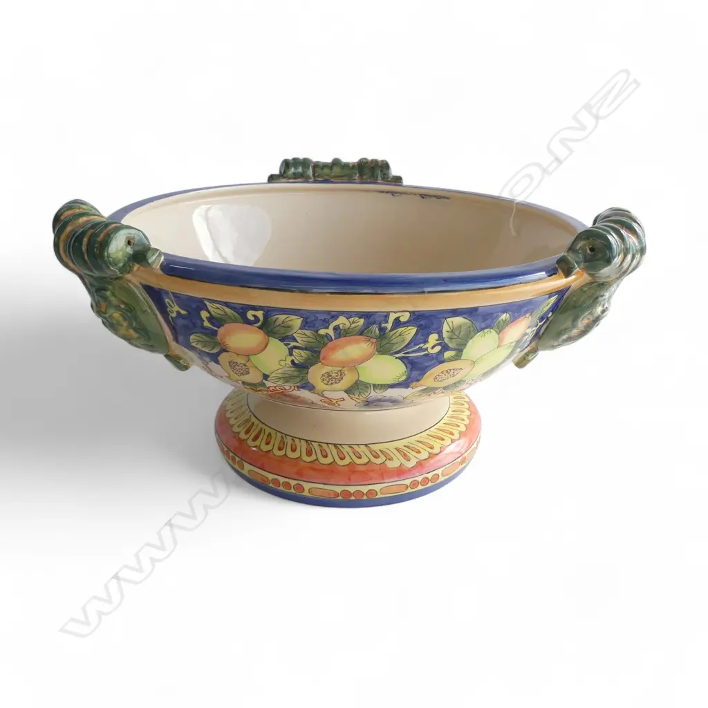 LG ITALIAN STYLE CERAMIC FRUIT BOWL 350mm dia HAIRLINE Image 1++