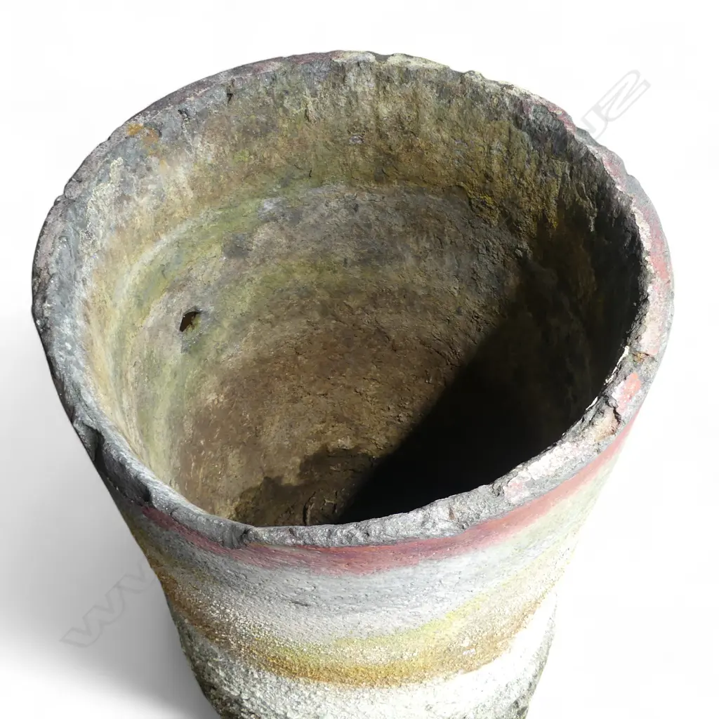 VERY LARGE VINTAGE CRUCIBLE with natural coloured exterior H.1120mm, 600mm dia Image 1++