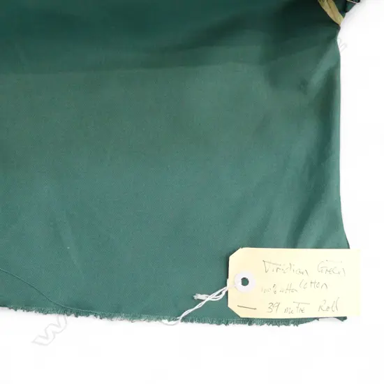 FABRIC BOLT; VIRIDIAN GREEN, COTTON, 39M