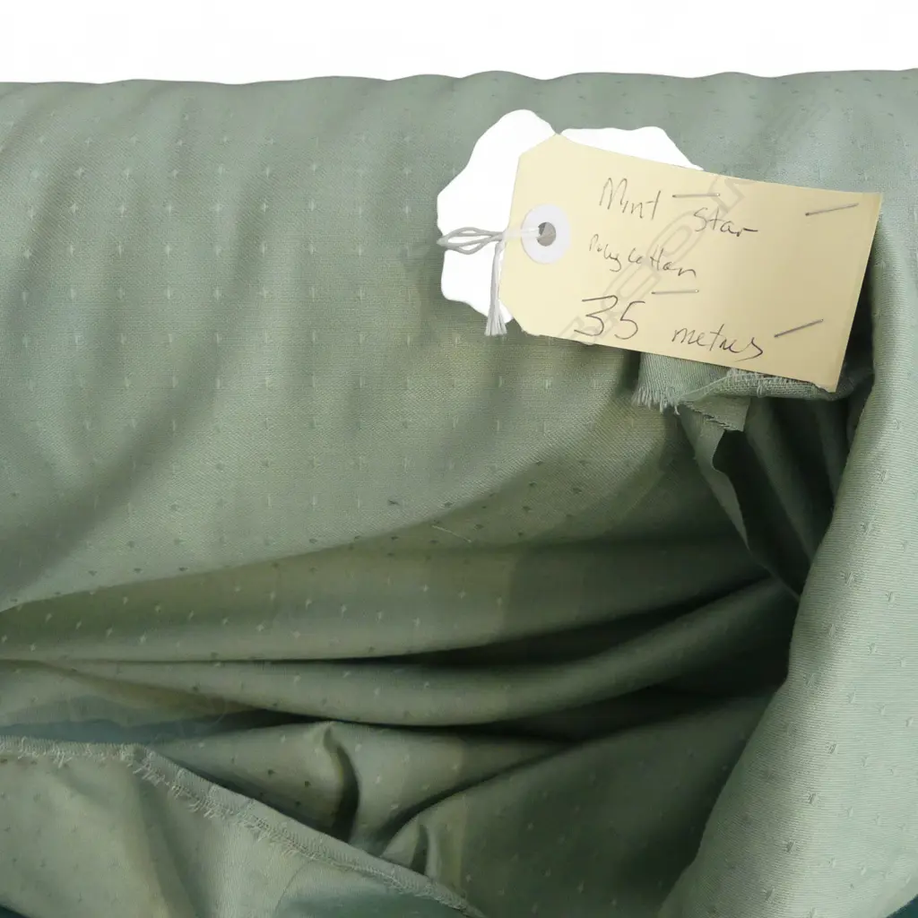 FABRIC BOLT; MINT STAR, POLY COTTON, 35M Image 1++