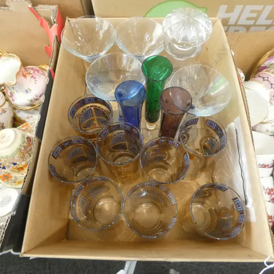 ASST. GLASSES + DECANTER