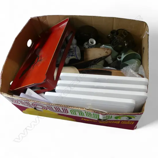 ASST. COLLECTABLE CHINA etc + 4 LED CEILING LIGHTS