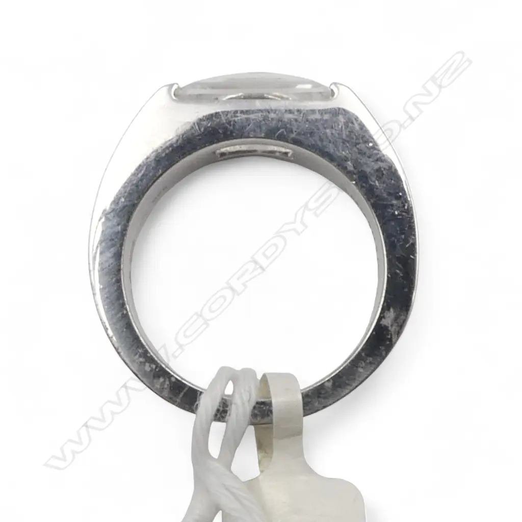 MONT BLANC SILVER & CZ RING, new old stock Image 1++