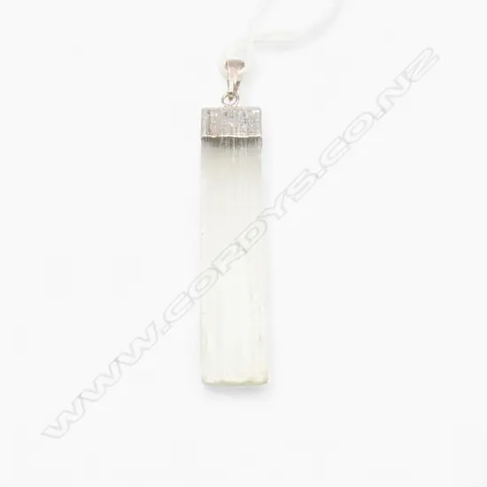 SILVER TOPPED CRYSTAL PENDANT