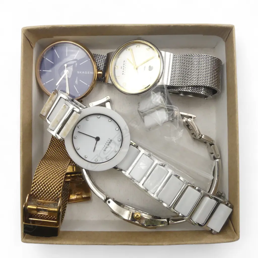 THREE LADIES WRISTWATCHES; 2 SKAGEN & 2 OTHERS Image 1++