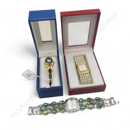 3 LADIES WRISTWATCHES; MAJORICA + 2 OTHERS