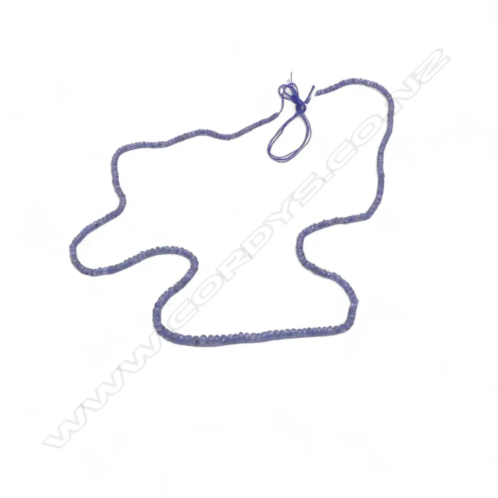 STRING BLUE SAPPHIRES, FACET CUT, 57.5ct, L.500mm (need clasp) Image 1++