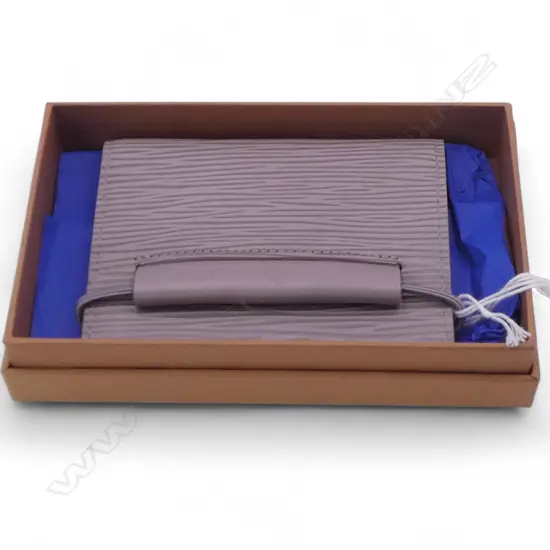 LOUIS VUITTON EPI PORTE-MONNAIE ELASTIQUE WALLET in LILAC, 105 x 80 x 10mm, unused condition in box