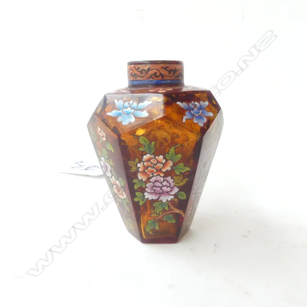 ORIENTAL AMBER GLASS BOTTLE H.60mm Image 1++