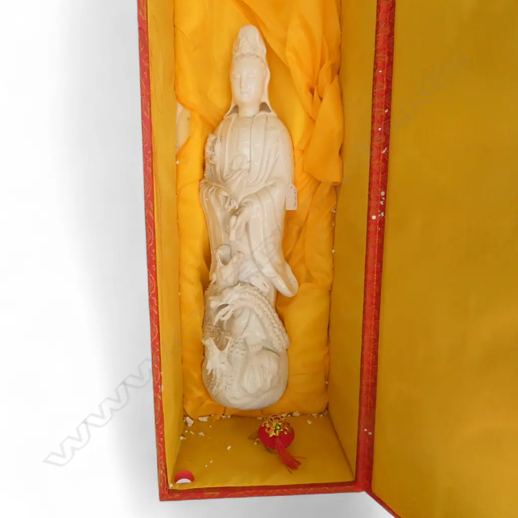 A CHINESE BLANC DE CHINE FIGURINE OF QUAN YIN 520 mm (H) with box Image 1++