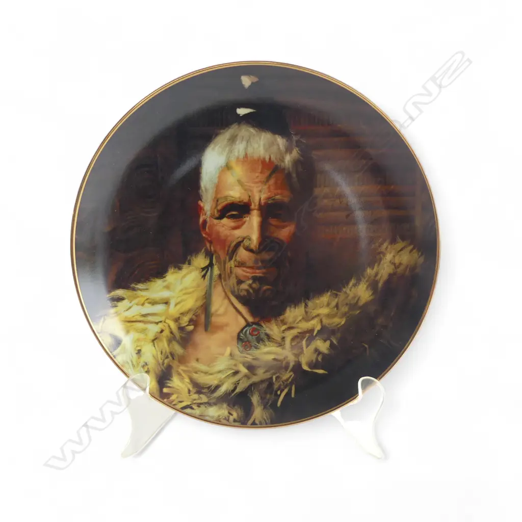 'PEREMA TE PAHAU' TEMUKA, CANTERBURY STUDIOS LTD ED PLATE reproduced from the 1904 Charles F. Goldie painting Image 1++